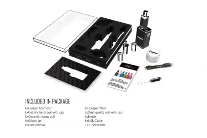 hecig Wax&dry herb vaporizer Casper Trio vaporizing