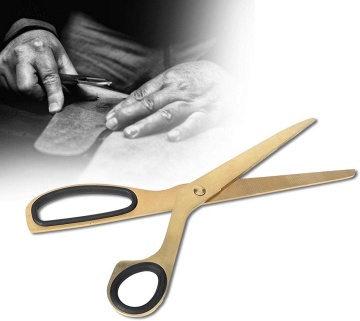 Vereinfachte goldene Schere Gold und Schwarz für Büro- oder Wohnkultur