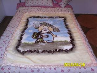 Polartec Cartoon Polyester Baby Blanket Customized , Dustpr