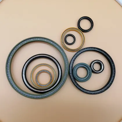 Hydraulic pump seal rotary V spring energized seal