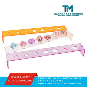 Colored U Shape Acrylic Dice Display Rack