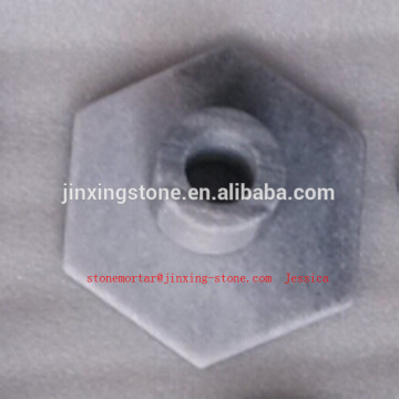 hexagonal grey stone candlesticks