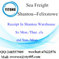 Shantou Port LCL Consolidatie naar Felixstowe