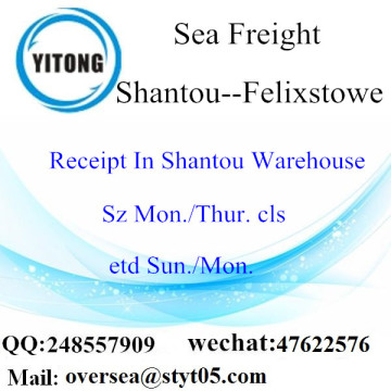 Shantou Port LCL Konsolidierung nach Felixstowe