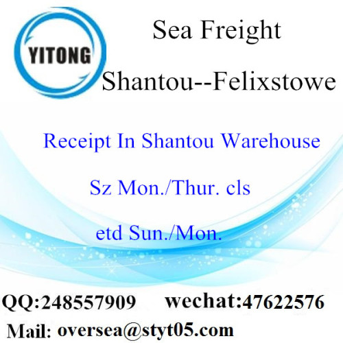 Shantou Port LCL Konsolidierung nach Felixstowe