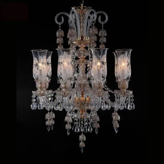 Champagne Gold 6-Light Crystal Chandelier