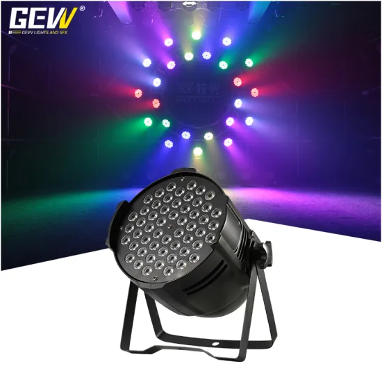 GEVV High Power Stage Lighting Equipment 54pcs RGB 3in1 Spotlight DMX LED PAR Light for DJ Disco Party