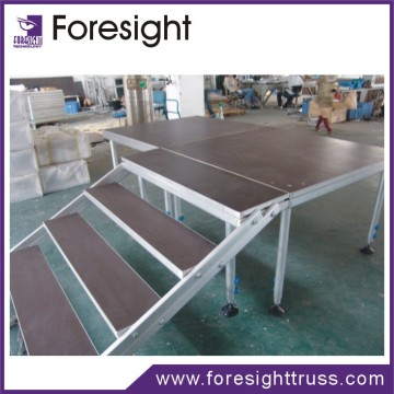 Aluminum moving wooden stage for trade show, exhibition and outdoor events