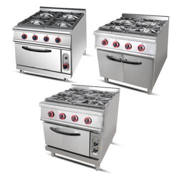 Best Commercial Blue Flame Gas Stove for Propane with 4 Burner Range and Wok Cooker