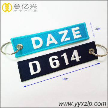 designs characters custom embroidered key tag keyring