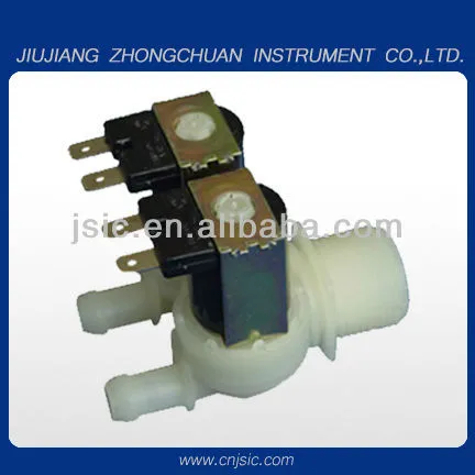 plastic wahsing machine use, one inlet two outlet solenoid valve, dual solenoids