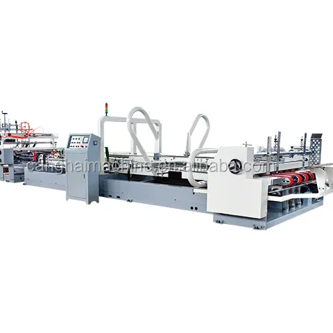 corrugated carton gluing and stitching machine