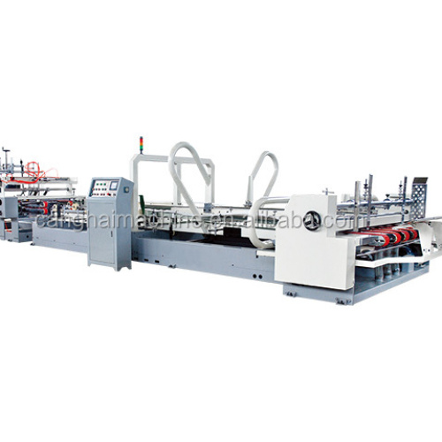 corrugated carton gluing and stitching machine