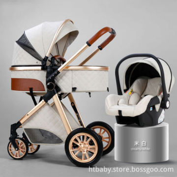 Wholesale Baby Strollers: 3-in-1 Aluminum Alloy Stroller with Car Seat