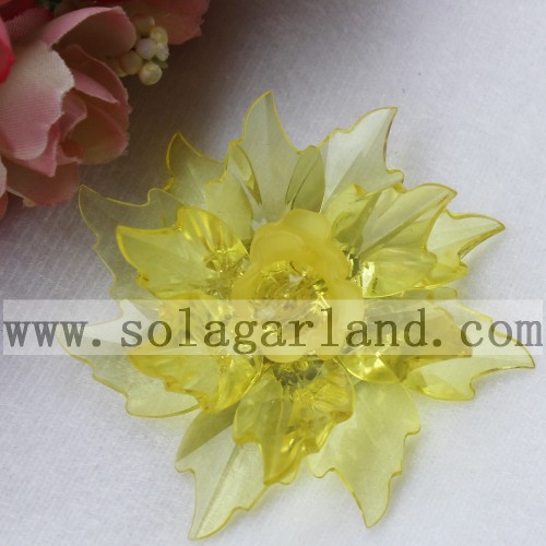 64MM Handmade Transparent Multilayer Artificial Bead Flower