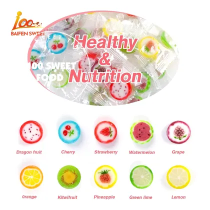 OEM Fruit Slices Candy - 10 Classic Tropical Flavors, Bulk & Individually Wrapped