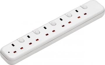 Dải điện 5 chiều của Anh với công tắc riêng