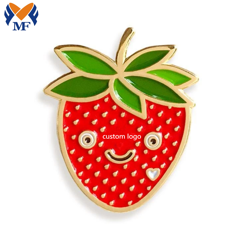 Metall anpassad logotyp frukt jordgubbsnål märke