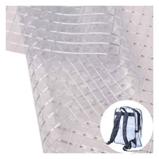 510gsm Crystal Clear PVC Tarpaulin: Durable, Transparent Mesh Backpack Fabric for Dust-Free Bag Storage