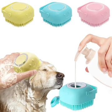 China Supplies Portable Rubber Silicone Comb Shower Grooming Set with Shampoo Dispenser