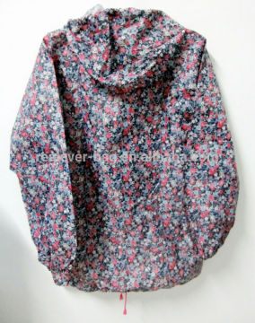 Floral printing children raincoat