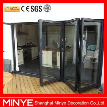 hot sell AS2047 Aluminum folding door / folding door &bi folding door / with double tempered glass folding patio doors