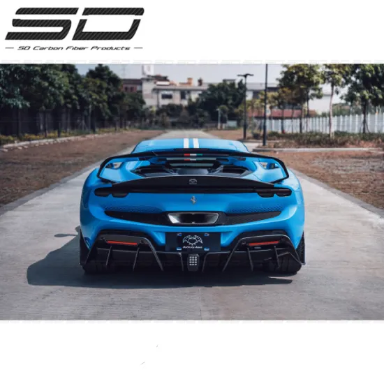 BatFury Aero Style Dry Carbon Fiber Diffuser for Ferrari 296 GTB