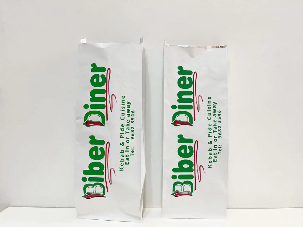 Biodegradable food grade hot dog skewer paper bag