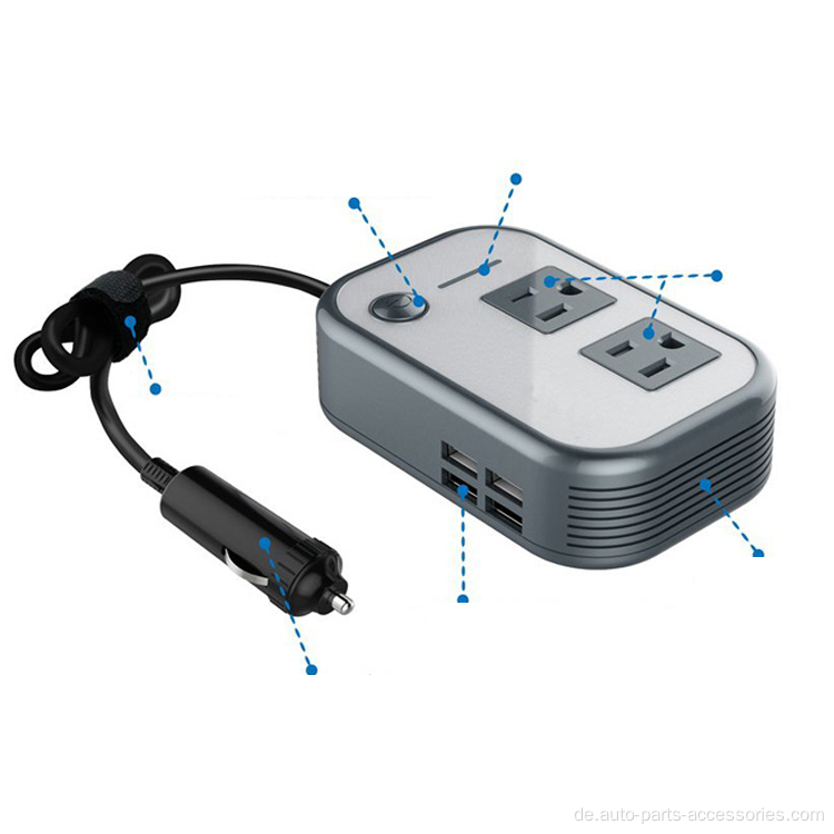 Stromadapter -Sockelauto Wechselrichter Mini -Auto Wechselrichter
