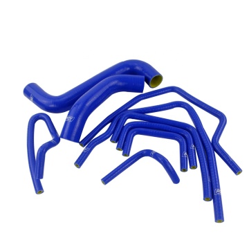 9 PCS Silicone Radiator Turbo Intercooler Hose Kit for 02-07 Subaru Impreza WRX/STi GDA/GDB - Blue & Yellow