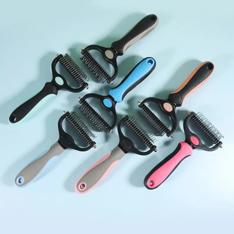 Double Sided Pet Grooming Comb for Cat and Dog Hair Removal