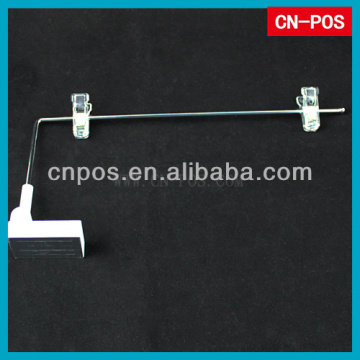 supermarket metal L shaped sign holder to show