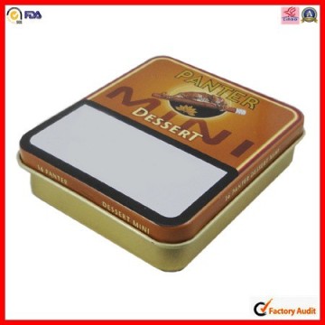 rectangular hinge cigarette tin box