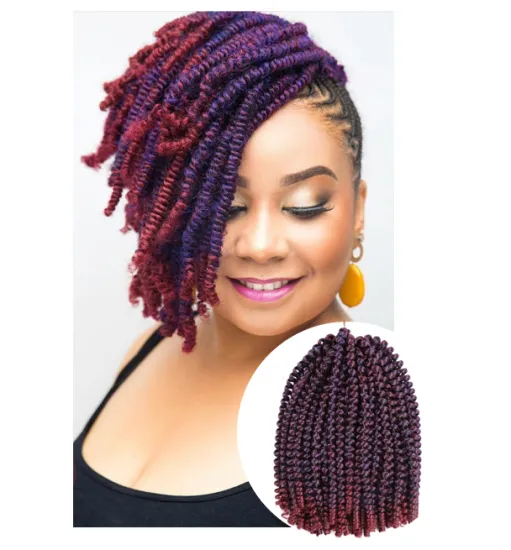 8 Inch Spring twist Afro Synthetic crochet braid Hair Extension Accessories spring twist passion twist synthetic braiding hair