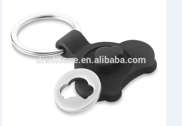 2017 hotsale Promotion Custom Silicone Keychain Rubber Keychain