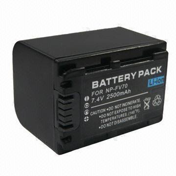 Camera Battery with 1800mAh Capacity, Replacement for Sony FV70, OEM/ODM Orders are Welcome