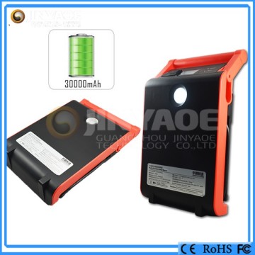 Portable 30000mAh gasline/diesel car jump pack/mini jump starter 12v 24v power bank 1000a