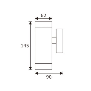 LEDER Up and Down 3W*2 Außenwandleuchte