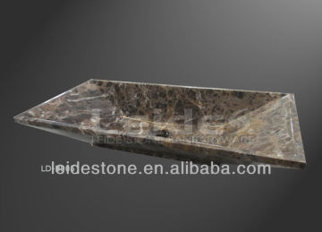 Rectangular counetop basin emperador wash basin