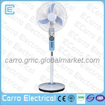 Factory direct 16inch solar rechargeable standing fan