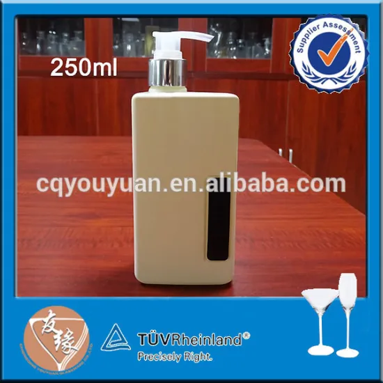 High end rectangular shaped hand washing liquid bottles 250ml