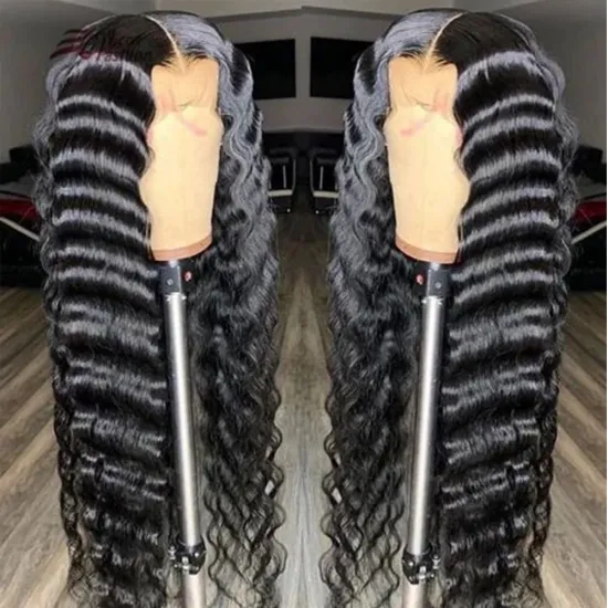 Cheap Whosale Hd Transparent Full Lace Front Wig Raw Brazilian Deep Wave Virgin Human Hair Lace Frontal Wig Vendors