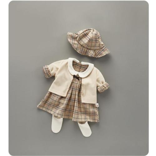 New Fashion Baby Girl Solid Color Long Sleeve