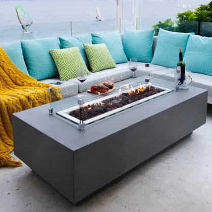 Smokeless Alcohol Bio Ethanol Stove Concrete Outdoor Indoor Fire Bowl Fire Pit