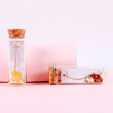 Ownday Wholesale Promotion: Custom Bottled Rose Gold Metal Enamel Pendant Bookmark