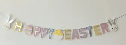 Easter holographic bunting