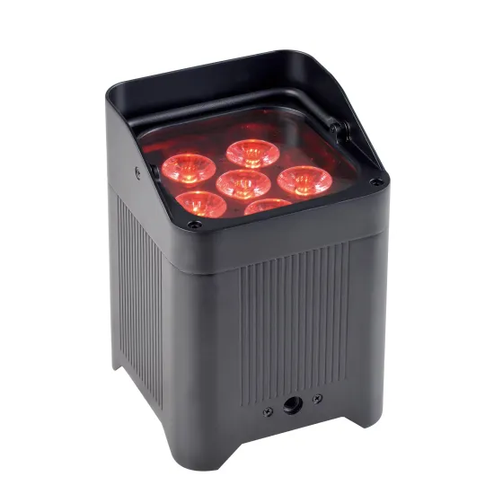 10pcs Wireless Rechargeable RGBWAUV 6in1 Battery LED Upward PAR Can with Flycase and App Control
