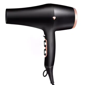 Professional Anion Portable Hair Dryer: 2200 Watt, Black, High Pressure, Chinese Made