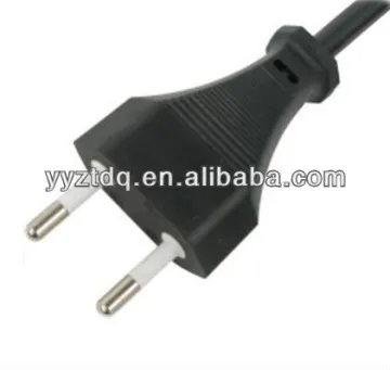 france 2 pin ac power cord plug