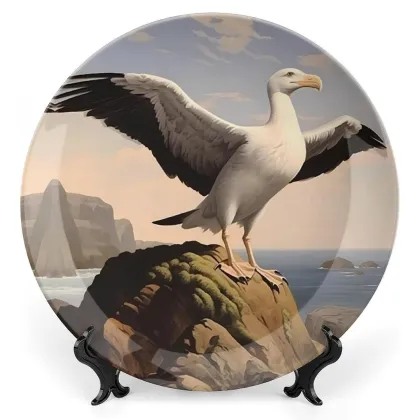 Personalized Seagulls Custom Bone China Decorative Plate